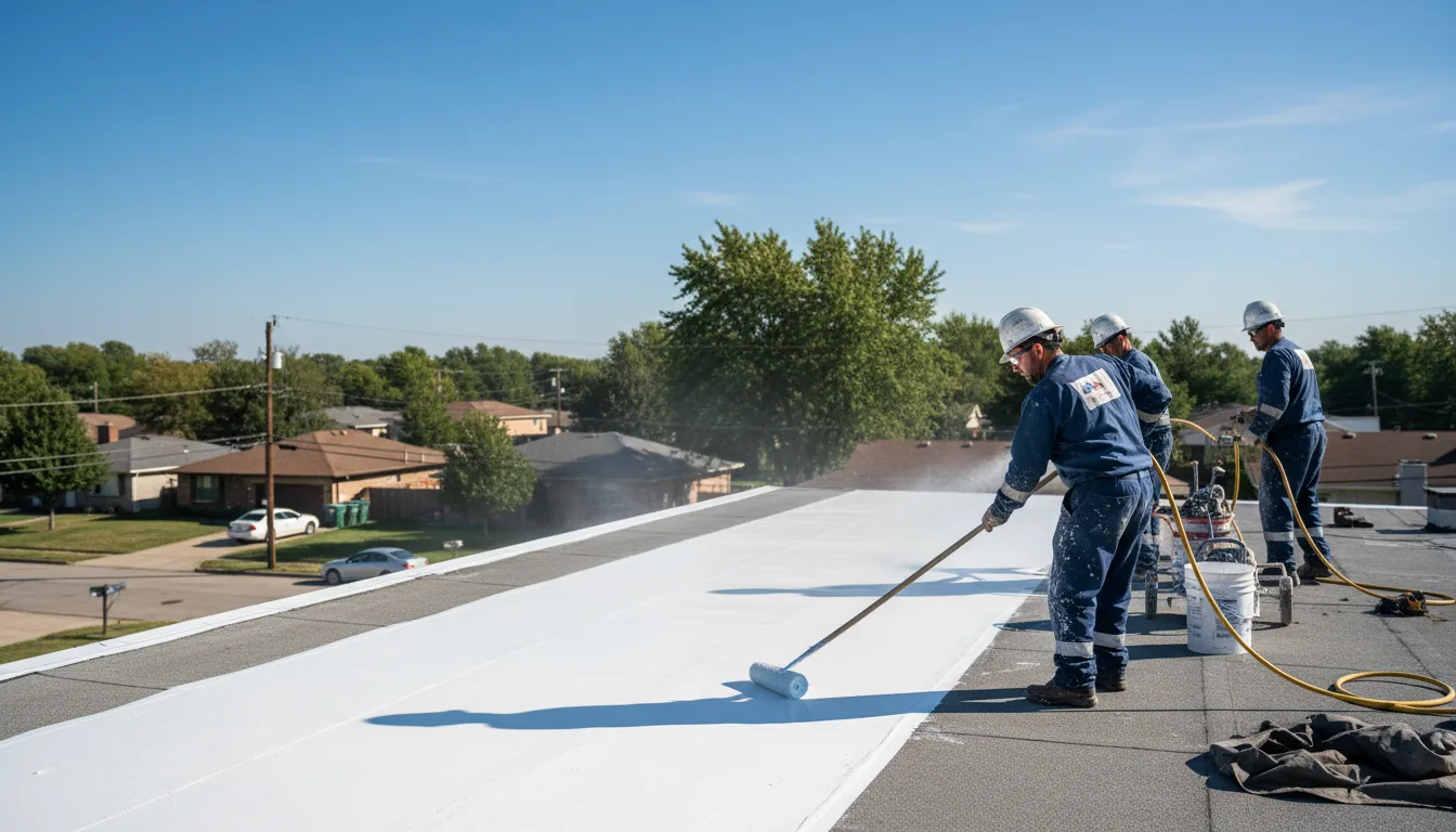 Commercial roof coating in Grassflat, PA near me